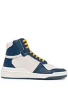 Saint Laurent Sl24 Medium Blue Leather Sneakers In Multi