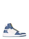 Saint Laurent Sl24 Medium Blue Leather Sneakers In Multi