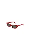 Saint Laurent Sl 552 Oversize-frame Sunglasses In Red