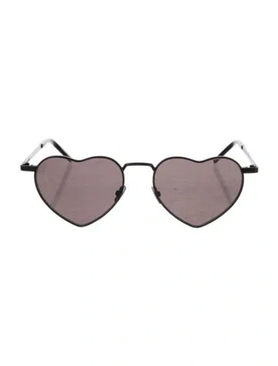 Pre-owned Saint Laurent Sl301 Heart Sunglasses In Black
