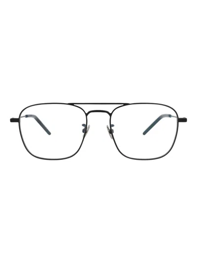 Saint Laurent Sl309sun Sunglasses In 00018 - Black Black Transparent