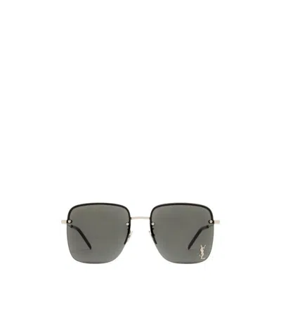 Saint Laurent Sl312 Pilot-frame Sunglasses In Gray