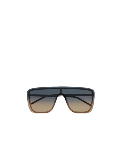 Saint Laurent Sl364 Mask Sunglasses In Gray