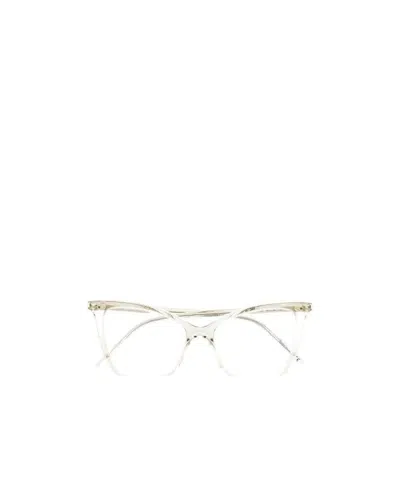 Saint Laurent Sl386 Cat-eye Glasses In White