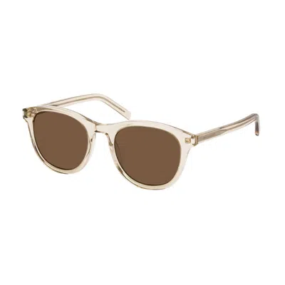 Saint Laurent Sl401008 Transparent Acetate Sunglasses In Multi