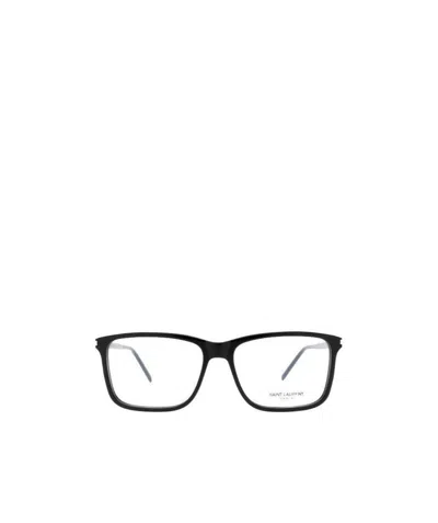Saint Laurent Sl454 Square-frame Glasses In Black