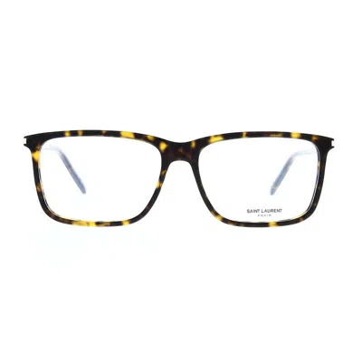 Saint Laurent Sl454005 Tortoiseshell Acetate Eyeglasses In Brown