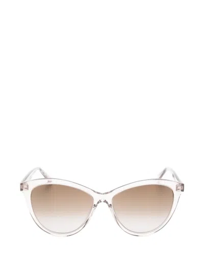 Saint Laurent Sl456 Cat-eye Sunglasses In Brown