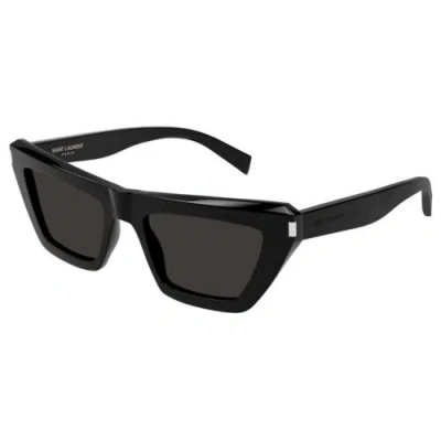 Pre-owned Saint Laurent Sl467 001 Black/black 52-19-145 Sunglasses In Gray