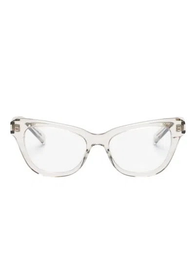 Saint Laurent Sl472 Cat-eye-frame Glasses In Grey