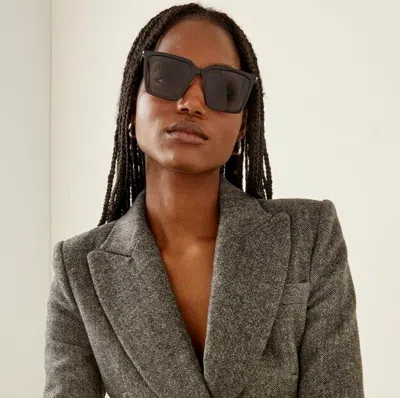 Pre-owned Saint Laurent Sl474 001 Black Black Square Unisex Sunglasses