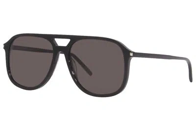 Pre-owned Saint Laurent Sl476 001 Sunglasses Men's Black/black Lenses Square Shape 58-mm