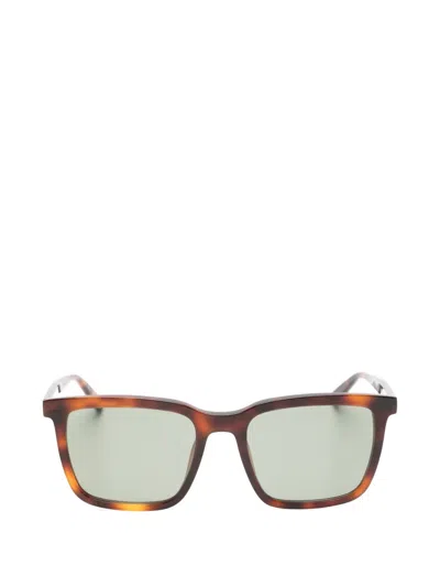 Saint Laurent Sl500 Square-frame Sunglasses In Brown
