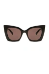 Saint Laurent Cat Eye Sunglasses In Black