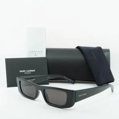 Pre-owned Saint Laurent Sl553 001 Black/black 52-20-145 Sunglasses
