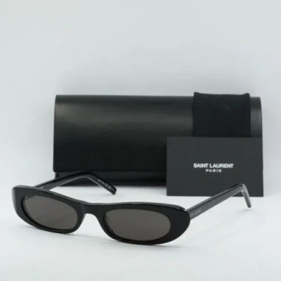 Pre-owned Saint Laurent Sl557 Shade 001 Black/black 53-20-145 Sunglasses