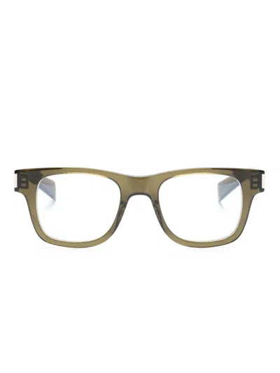 Saint Laurent Sl5640pt Square-frame Glasses In Green