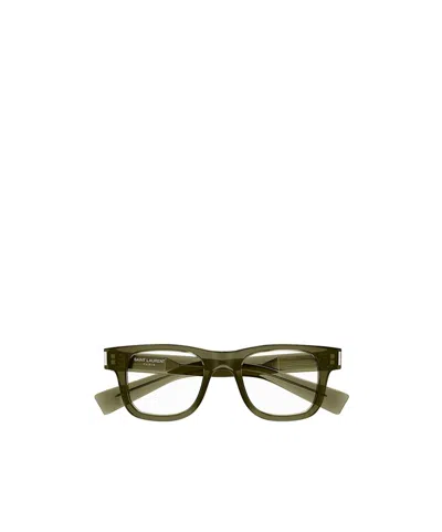 Saint Laurent Sl5640pt Square-frame Glasses In Green