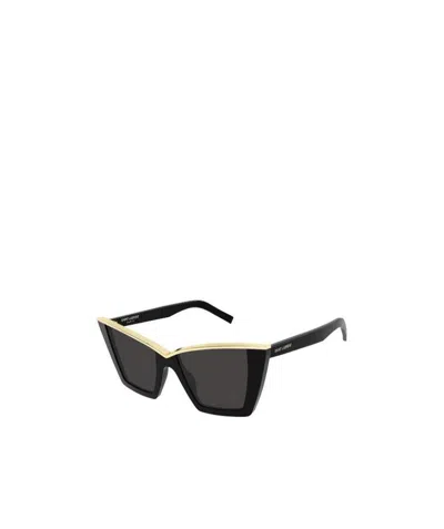 Saint Laurent Sl570 Cat-eye Sunglasses In Black