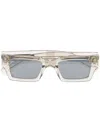Saint Laurent Sl572 Square-frame Tinted Sunglasses In Grau