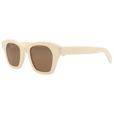 Saint Laurent Sl59230014072004 Square-frame Sunglasses In Neutral