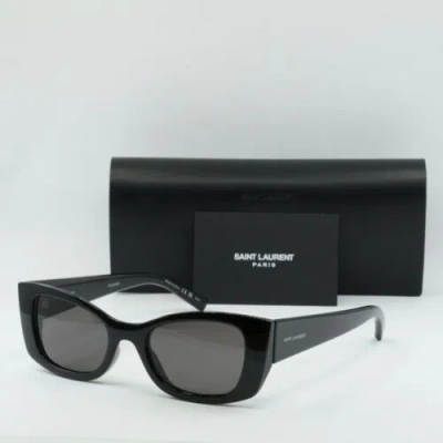Pre-owned Saint Laurent Sl593 001 Black/black 52-20-145 Sunglasses Authentic
