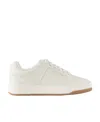 Saint Laurent Leather Sneakers In White