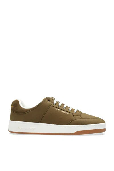 Saint Laurent Sl/61 Lace-up Sneakers In Cactusmilitarygree