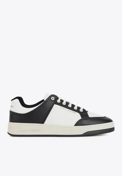 SAINT LAURENT SL/61 LEATHER LOW-TOP SNEAKERS