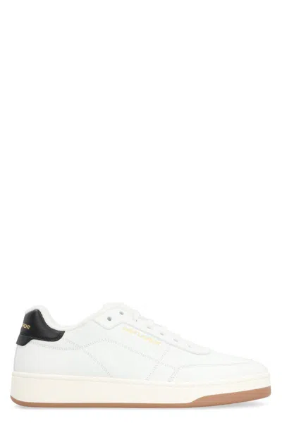 Saint Laurent Sl/61 Leather Low-top Sneakers In White