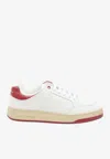 Saint Laurent Leather Sneakers In White
