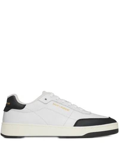 SAINT LAURENT SL/61 LEATHER PANELLED SNEAKERS