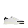 Saint Laurent Modern Two-tone Lace-up Sneakers For Men In White
