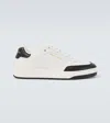 Saint Laurent Smooth Leather Sneakers Contrast Panel In White