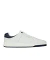 Saint Laurent Low-top Sneakers With Contrast Heel Tab In White