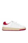 Saint Laurent Sl/61 Sneakers In Blanc & Vintage Red