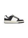 Saint Laurent Low-top Leather Sneakers Featuring Contrast Panels In Brown