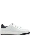Saint Laurent Low-top Sneakers With Contrast Heel Tab In White