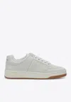 Saint Laurent Leather Sneakers In White