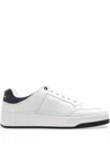 Saint Laurent Low-top Sneakers With Contrast Heel Tab In White
