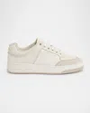 Saint Laurent Low Top Sneakers In Marmo Coffee/white