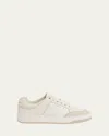 Saint Laurent Sl61 Mixed Leather Low-top Sneakers In Marmo Coffee/white