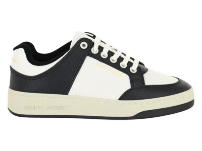 Pre-owned Saint Laurent Sl/61 Perforated Leather (women's) Sneakers In White