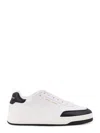 Saint Laurent Smooth Leather Sneakers Contrast Panel In Multi