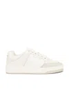 Saint Laurent Low Top Sneakers In Black Optic White & Coffee White