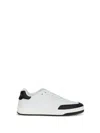 Saint Laurent Smooth Leather Sneakers Contrast Panel