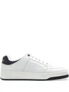 Saint Laurent Low-top Sneakers With Contrast Heel Tab In 白色
