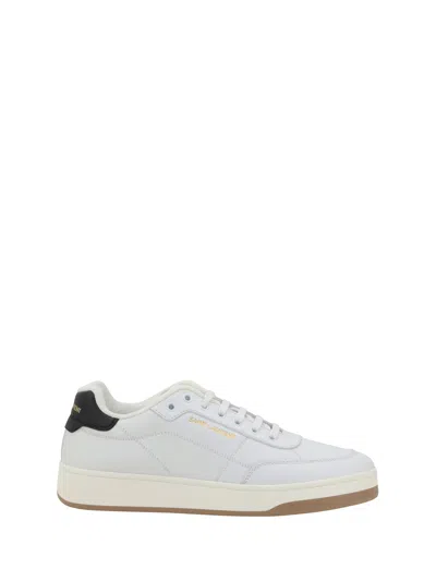 Saint Laurent White Smooth Leather Sl/61 Sneakers