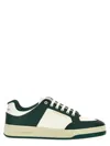 Saint Laurent Sl61 Panelled Leather Sneakers In Green