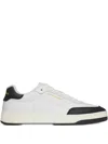 Saint Laurent Smooth Leather Sneakers Contrast Panel In White